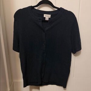 Calvin Klein Jeans Dark Navy Short Sleeve Button Cardigan